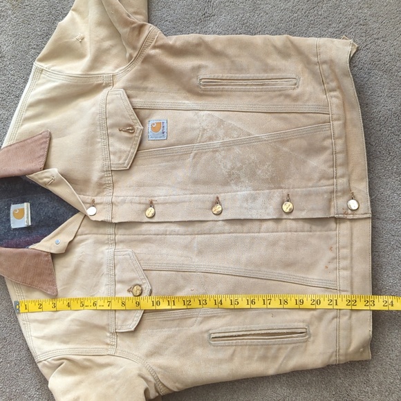 VTG Carhartt Trucker Jacket Blanket Lined Duck Canvas J09 BRN - Picture 10 of 14